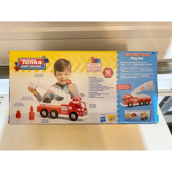 Tonka Mighty Builders Lights 'N Sounds Fire Tuff Truck Play Set - 10 pcs New - Picture 7 of 11